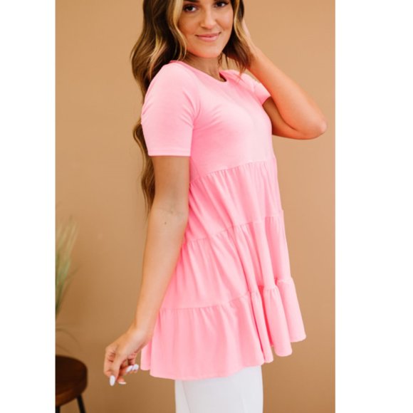 Zenana Tiered and True Full Size Run Tiered Babydoll Tunic - Picture 7 of 10